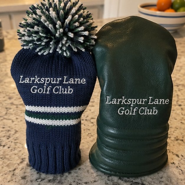 Custom golf head covers — customer photo