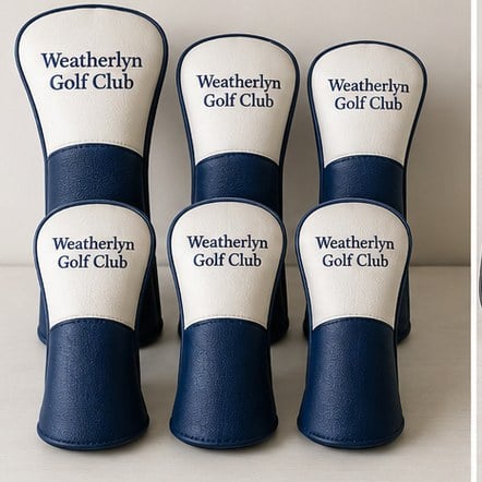 Customized golf head covers for golf clubs and societies