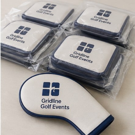 Customized golf head covers for weddings and milestone gifts