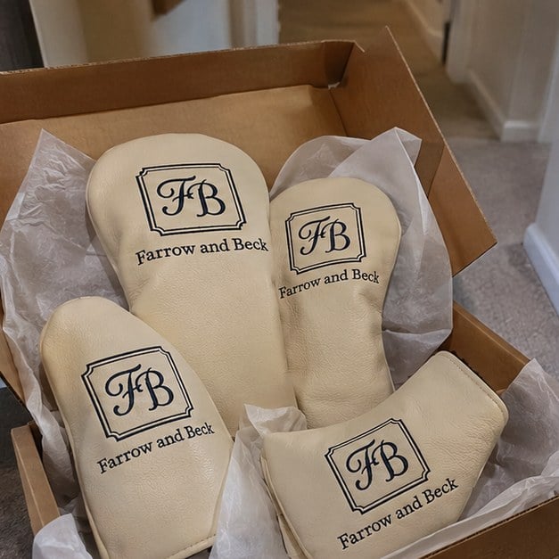 Personalized golf head covers — customer photo